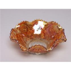 Imperial Carnival Glass Flat Base Bowl