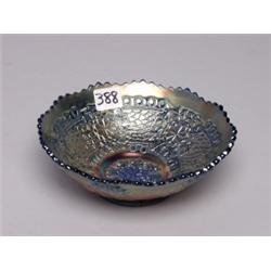 Blue Dugan Carnival Glass Ice Cream Bowl