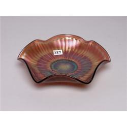 Fenton Carnival Glass Flat Base Bowl