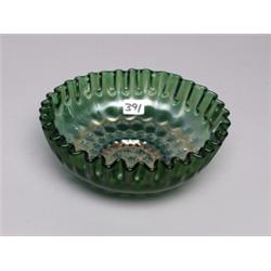 Dugan Carnival Glass Flat Base Bowl
