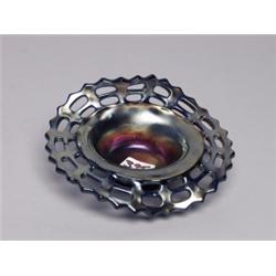 Fenton Carnival Glass Blue Basket