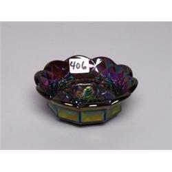 Amethyst Dugan Carnival Glass Bowl