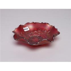 Fenton Carnival glass Flat Base Bowl