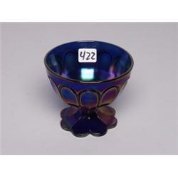 Northwood Carnival Glass Blue Compote