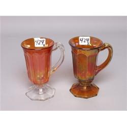 2 Imperial Carnival Glass  Goblets