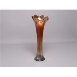 Carnival Glass Marigold Fine Rib Vase