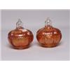 Image 1 : 2 English Carnival Glass Powder Boxes