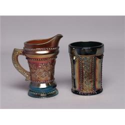 2 Pieces Unidentified Carnival Glass