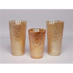 3 Imperial Carnival Glass Tumblers
