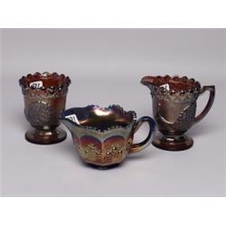 3 Pcs Fenton & Imperial Sugar & Creamers