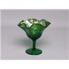 Image 1 : Green Carnival Glass Compote