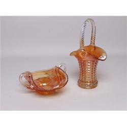 Marigold Carnival Glass Bowl