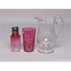 Antique Cranberry Glass Shaker