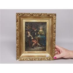 Oil Painting on Board Signed Indistinctly