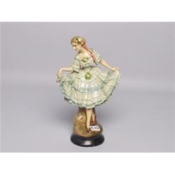 Art Deco Painted Plaster Figure