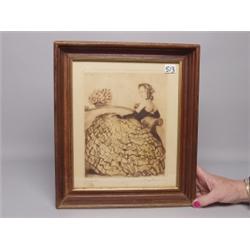 Art Deco Engraving Melanie  Signed Nuytens 40