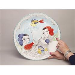 Italian Designer Ceramic Charger  Ca 1950