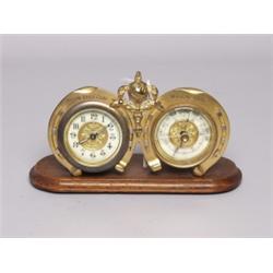 Oxton Rifle Club Horsehoe Clock Barometer