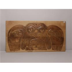 Native Indian Carved Cedar Panel