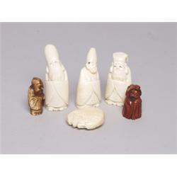 Chinese Carved Ivory 6 Items