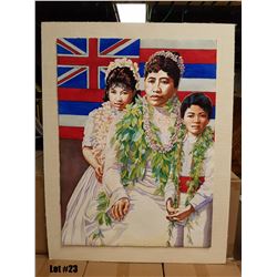 Untitled, by Jane Stewart, Original Watercolor, 22-1/4 x 30, $3500 Value, on Linen Mat  27x35 Linen