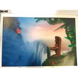 "Offering to Pele" by Steve Matson, 12 of 150, Canvas Giclee, 36X24, $675 Retail, Printed Signature