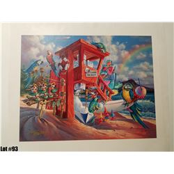 "Any Flavor Shave Ice" by Tom Thordarson, 36 of 250, Canvas Giclee, 24X19, $395 Retail, Signed and n