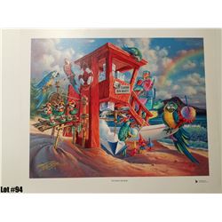 "Any Flavor Shave Ice" by Tom Thordarson, 38 of 250, Canvas Giclee, 24X19, $395 Retail, Signed and n