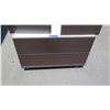Image 3 : Rolling 2-Drawer Chest (39x17x28), 2 Drawered Stands(19.5x19.5) White w/Dark Brown Façade