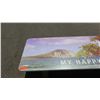 Image 2 : "My Happy Place" Hawaii Theme Promotional Bench w/ Laminate Top, Approx 17"x24"x72"
