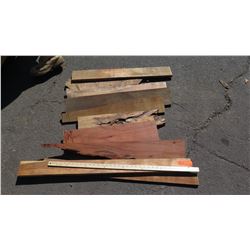 Mixed Hardwood Bundle: Koa/African Mahogany, Various Sizes, (Approx 2-3 ft), Approx. 9 pcs