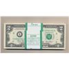 Image 1 : Lot of 100 Consecutive 2003 $2 Minneapolis Federal Reserve Star Notes