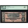 Image 1 : 1864 $10 Confederate States of America Note PCGS 61