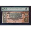 Image 1 : 1864 $10 Confederate States of America Note PMG 63
