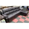 Image 1 : NEW BROWN LEATHERETTE RECLINING SECTIONAL