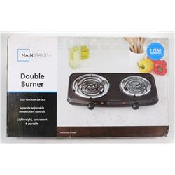 MAINSTAYS DOUBLE BURNER HOT PLATE