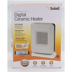 SOLEIL PERSONAL ELECTRIC DIGITAL CERAMIC HEATER