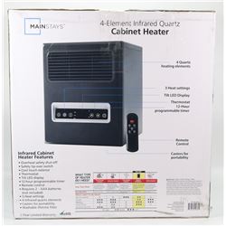 MAINSTAYS 4 ELEMENT INFRARED QUARTZ CABINET HEATER