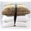 Image 1 : BUNDLE OF 3 FAUX FUR DECORATIVE PILLOWS