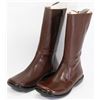 Image 1 : NEW LADIES BROWN ZIP-UP BOOTS SIZE 5.5