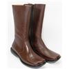 Image 1 : NEW LADIES BROWN ZIP-UP BOOTS SIZE 6