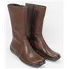 Image 1 : NEW LADIES BROWN ZIP-UP BOOTS SIZE 7.5