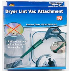 NEW DRYER LINT VAC ATTACHMENT, FITS ANY VACUUM