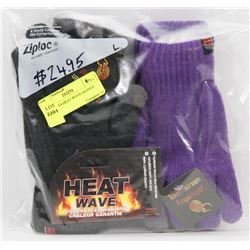 2PK LADIES HEAT WAVE GLOVES