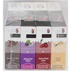 24 E-JUICE 10ML NICOTINE FREE FLAVOUR BOTTLES