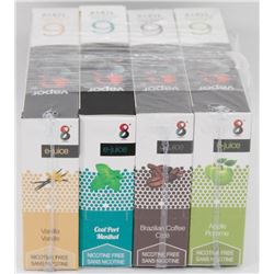 24 E-JUICE 10ML NICOTINE FREE FLAVOUR BOTTLES