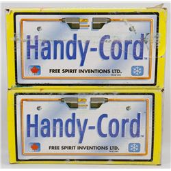 LOT OF TWO HANDY CORD FRONT LICENSE PLATE POWER