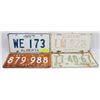 Image 1 : LOT OF 4 ALBERTA LICENSE PLATES - 1956, 1957, 1960