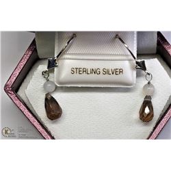 2) GENUINE SMOKEY QUARTZ EARRINGS