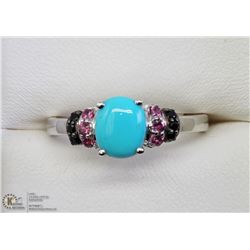 11) STERLING SILVER TURQUOISE RING